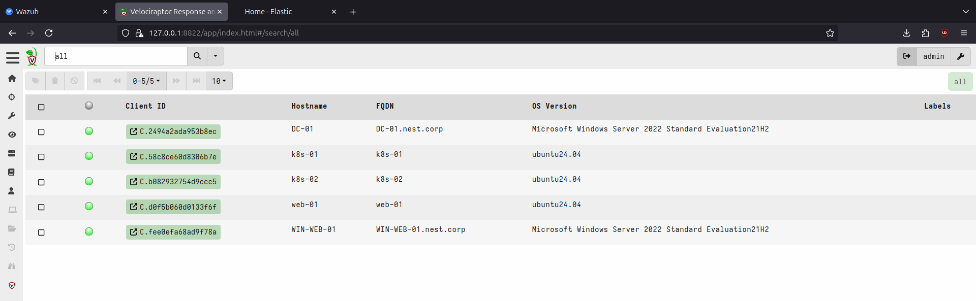 velociraptor dashboard